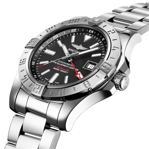 breitling avenger 2 gmt black steel|breitling avenger automatic gmt.